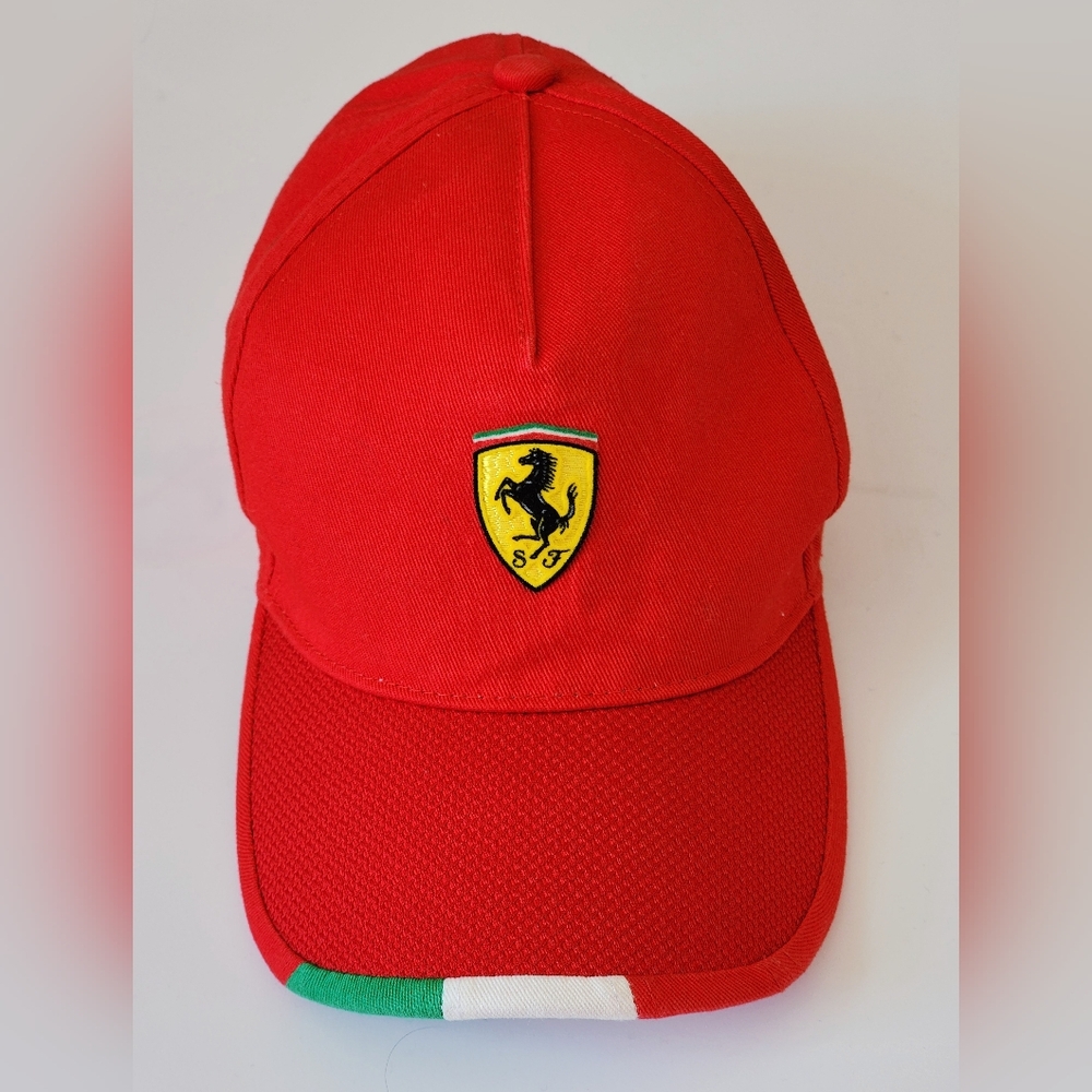 Kids Official Genuine Ferrari Red Classic Baseball Cap